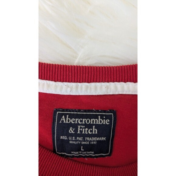 Abercrombie & Fitch Men’s Long Sleeve Red Muscle Fit Y2K Shirt Size Large - Picture 4 of 11